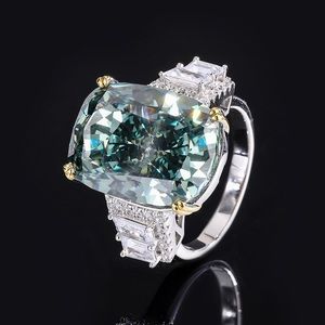 New 925 Silver High Carbon Drill Burst Flash luxury ring